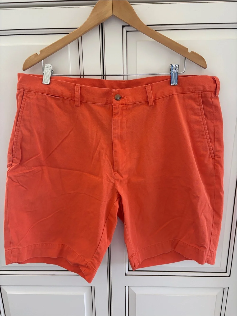 Polo Ralph Lauren Chino Classic 9” Shorts Golf Travel Preppy Orange Mens Size 38